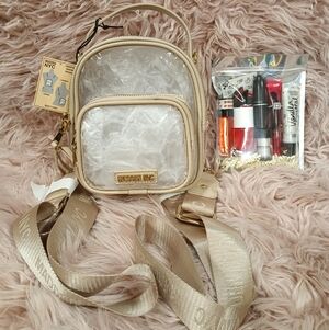 Beige & Clear NYC Crossbody/Backpack